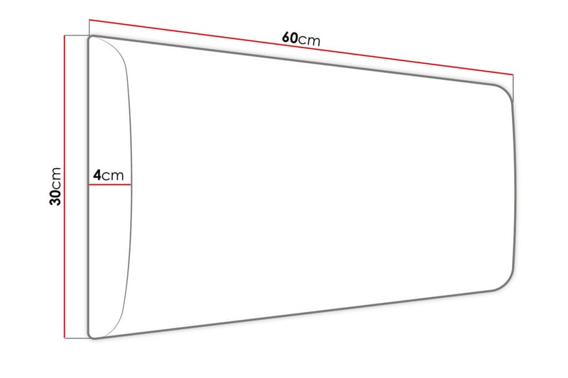 Lornel Stoppad Väggpanel 60x30 cm - Vit - Inredning - Väggdekor