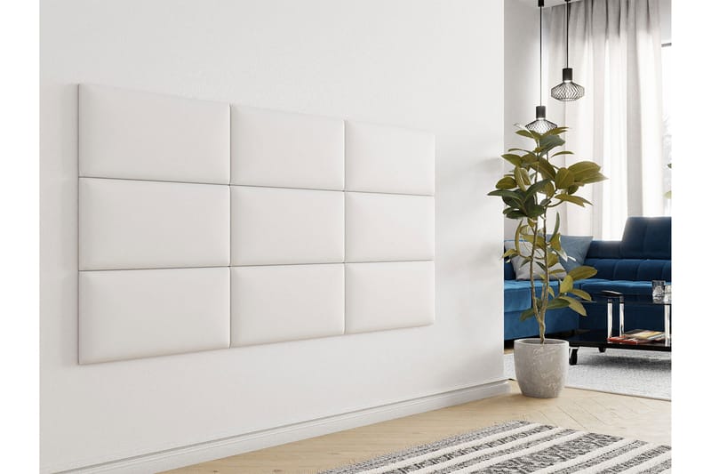 Lornel Stoppad Väggpanel 60x30 cm - Vit - Inredning - Väggdekor