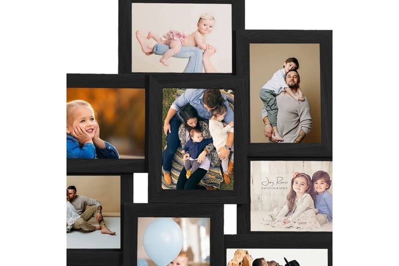 Fotoram för 10x(13x18 cm) bilder svart MDF - Svart - Inredning - Väggdekor - Ramar