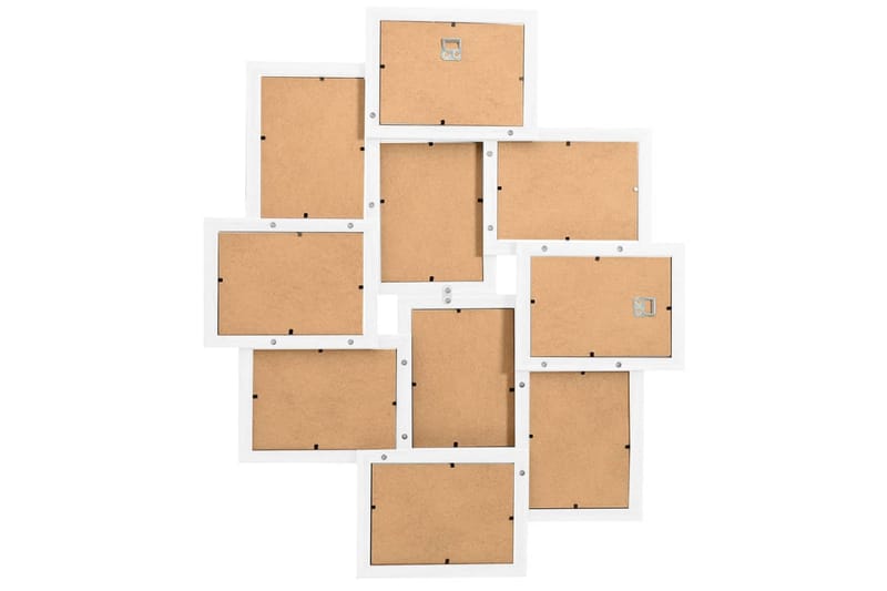 Fotoram för 10x(13x18 cm) bilder vit MDF - Vit - Inredning - Väggdekor - Ramar