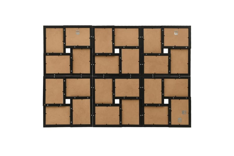 Fotoram för 24x(10x15 cm) bilder svart MDF - Svart - Inredning - Väggdekor - Ramar