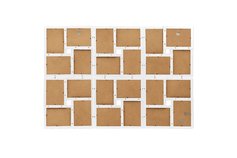 Fotoram för 24x(10x15 cm) bilder vit MDF - Vit - Inredning - Väggdekor - Ramar