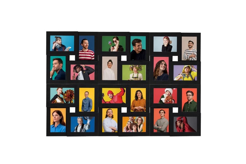 Fotoram för 24x(13x18 cm) bilder svart MDF - Svart - Inredning - Väggdekor - Ramar