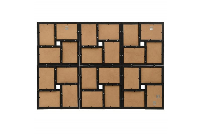 Fotoram för 24x(13x18 cm) bilder svart MDF - Svart - Inredning - Väggdekor - Ramar