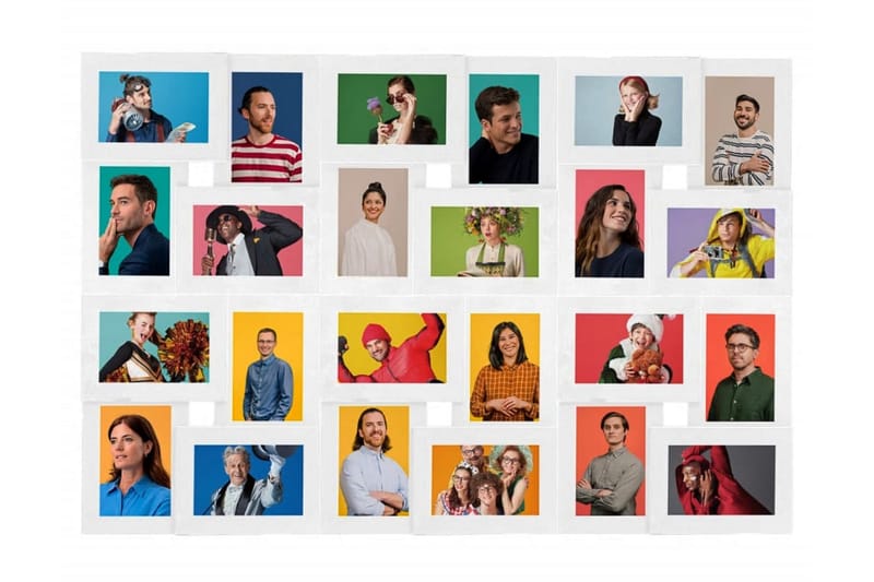 Fotoram för 24x(13x18 cm) bilder vit MDF - Vit - Inredning - Väggdekor - Ramar
