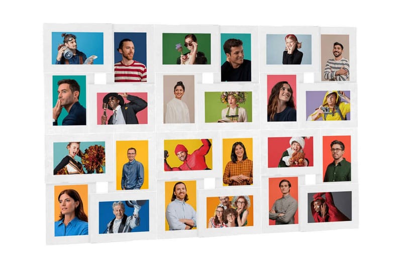 Fotoram för 24x(13x18 cm) bilder vit MDF - Vit - Inredning - Väggdekor - Ramar