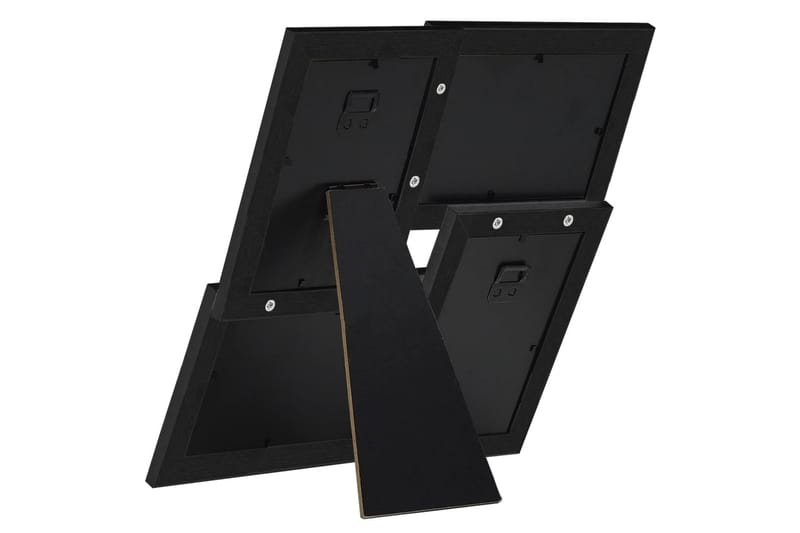 Fotoram för 4x(10x15 cm) bilder svart MDF - Svart - Inredning - Väggdekor - Ramar