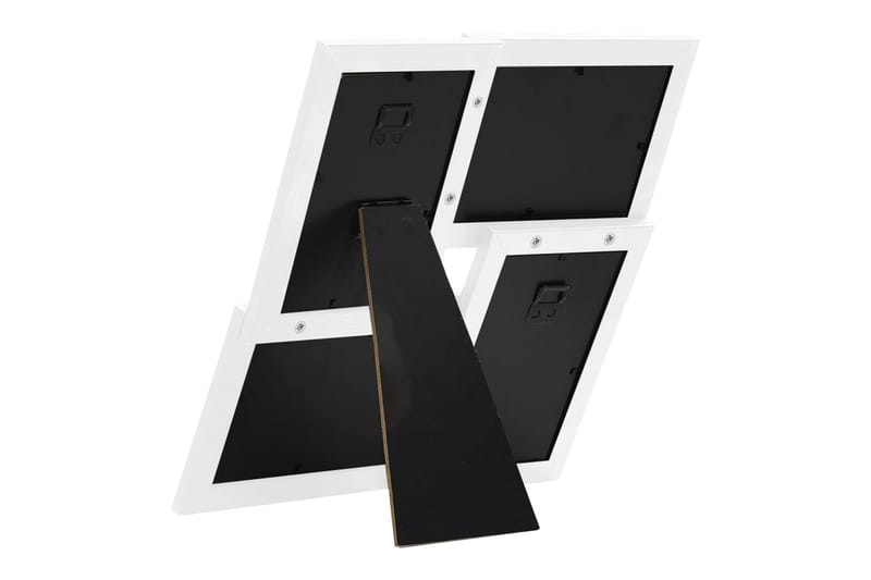 Fotoram för 4x(10x15 cm) bilder vit MDF - Vit - Inredning - Väggdekor - Ramar
