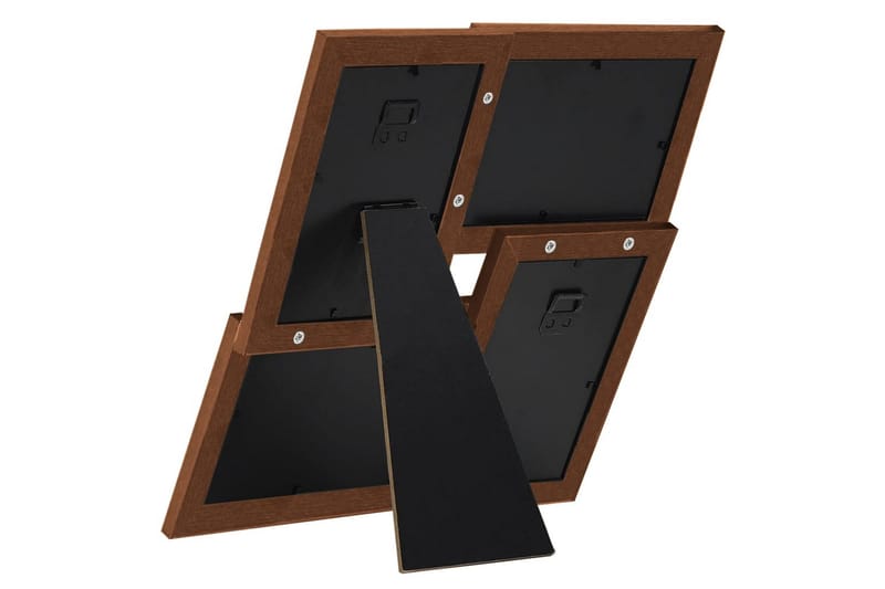 Fotoram för 4x(13x18 cm) bilder mörkbrun MDF - Mörkbrun - Inredning - Väggdekor - Ramar