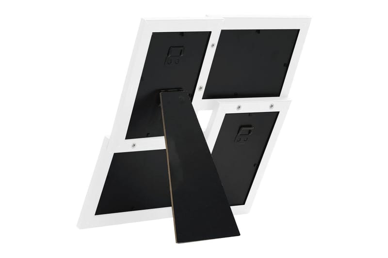 Fotoram för 4x(13x18 cm) bilder vit MDF - Vit - Inredning - Väggdekor - Ramar