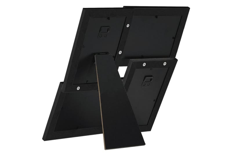 Fotoram för 4x(13x18 cm) bilder svart MDF - Svart - Inredning - Väggdekor - Ramar