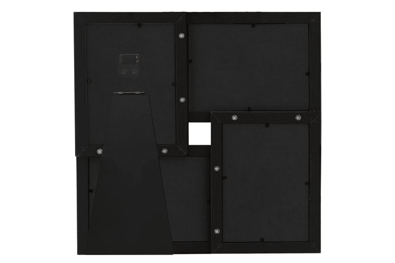 Fotoram för 4x(13x18 cm) bilder svart MDF - Svart - Inredning - Väggdekor - Ramar