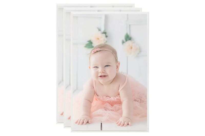 Fotoramar 3 st för vägg eller bord silver 13x18 cm MDF - Silver - Inredning - Väggdekor - Ramar