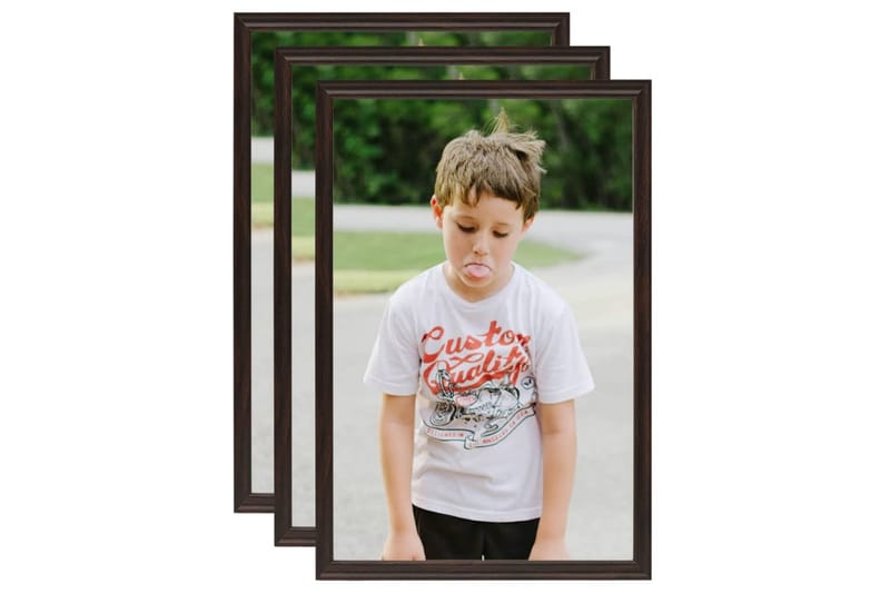 Fotoramar 3 st för vägg eller bord svart 21x29,7 cm MDF - Svart - Inredning - Väggdekor - Ramar