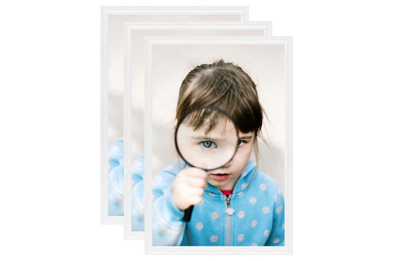 Fotoramar 3 st för vägg eller bord vit 13x18 cm MDF - Vit - Inredning - Väggdekor - Ramar