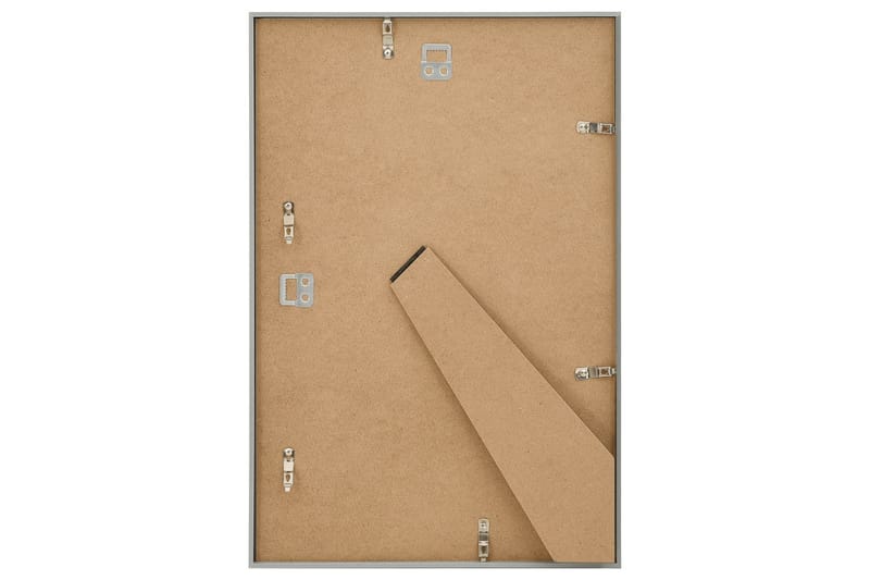 Fotoramar 3 st för vägg/bord silver 21x29,7 cm MDF - Silver - Inredning - Väggdekor - Ramar