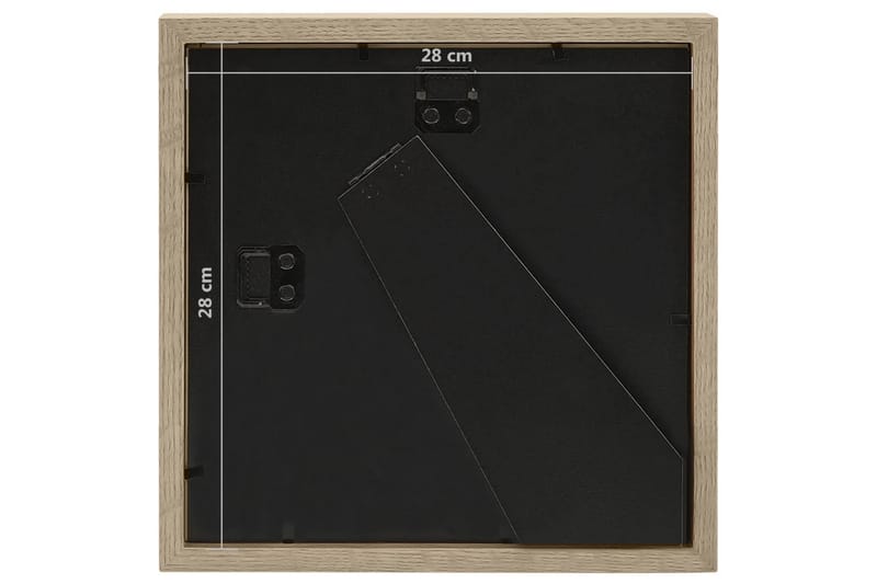 Fotoramar 3D 3 st mörkt trä 28x28 cm för 20x20 cm foto - Mörkt Trä/Brun - Fotoram - Poster ram