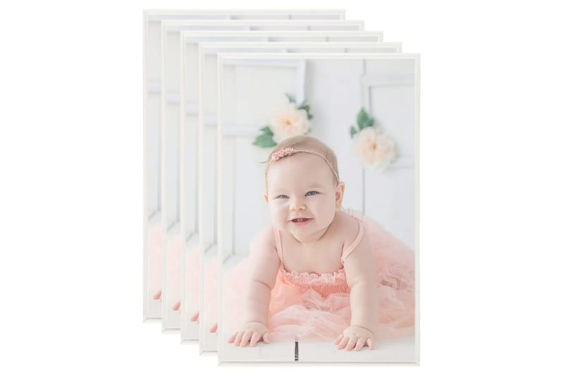 Fotoramar 5 st för vägg eller bord silver 13x18 cm MDF - Silver - Inredning - Väggdekor - Ramar