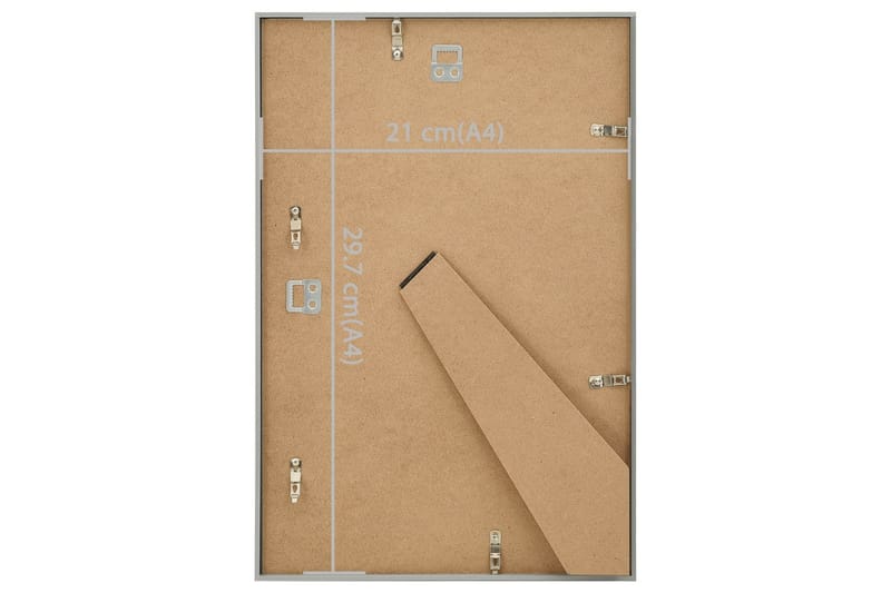 Fotoramar 5 st för vägg/bord silver 21x29,7 cm MDF - Silver - Inredning - Väggdekor - Ramar