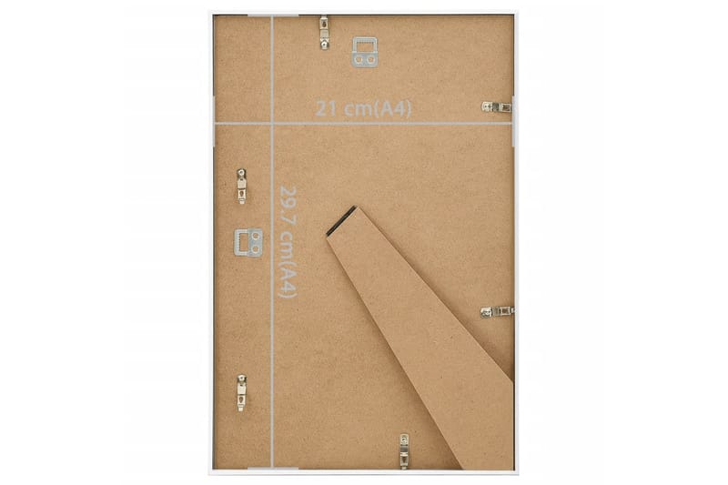 Fotoramar 3 st för vägg eller bord vit 21x29,7 cm MDF - Vit - Inredning - Väggdekor - Ramar