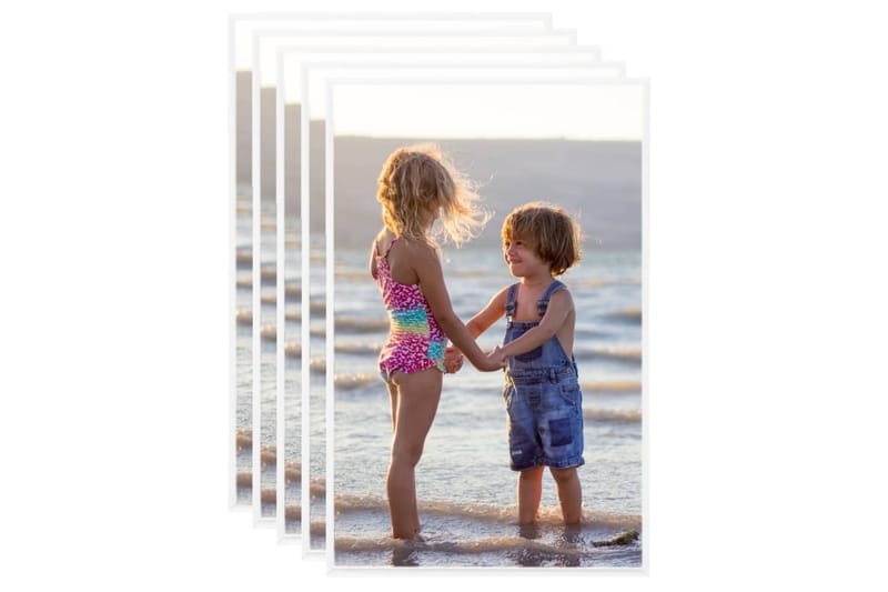 Fotoramar 5 st för vägg eller bord vit 13x18 cm MDF - Vit - Inredning - Väggdekor - Ramar