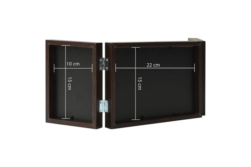 Tredelad fotoram mörkbrun 22x15 cm+2x(10x15 cm) - Mörkbrun - Inredning - Väggdekor - Ramar