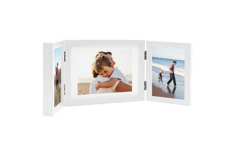 Tredelad fotoram vit 22x15 cm+2x(10x15 cm) - Vit - Fotoram - Poster ram