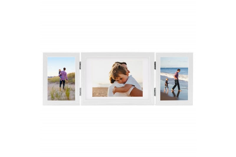 Tredelad fotoram vit 22x15 cm+2x(10x15 cm) - Vit - Fotoram - Poster ram