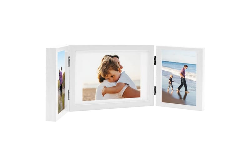 Tredelad fotoram vit 28x18 cm+2x(13x18 cm) - Vit - Inredning - Väggdekor - Ramar