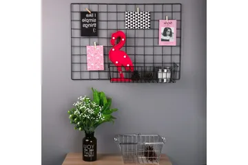 Decorative Metal Wall Accessory 16x38 - Svart - Förvaring - Småförvaring - Förvaringskorgar - Trådkorg