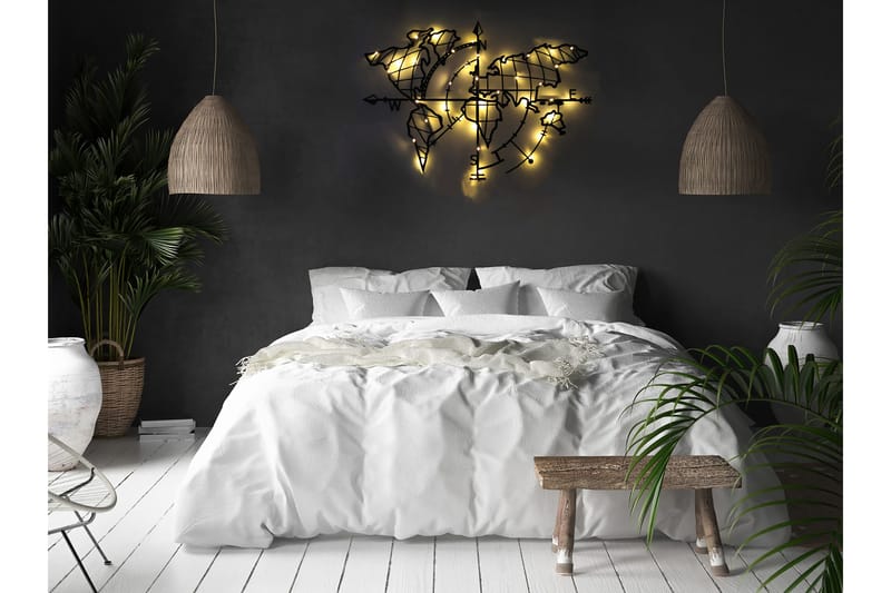 Decorative Metal Wall Accessory 65x95 - Svart 2 - Inredning - Väggdekor - Skylt - Plåtskyltar