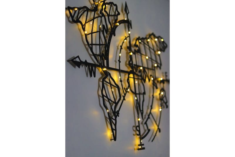 Decorative Metal Wall Accessory 65x95 - Svart 2 - Inredning - Väggdekor - Skylt - Plåtskyltar