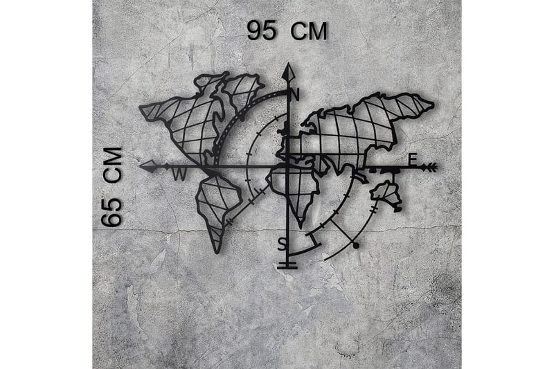 Decorative Metal Wall Accessory 65x95 - Svart - Inredning - Väggdekor - Skylt - Plåtskyltar
