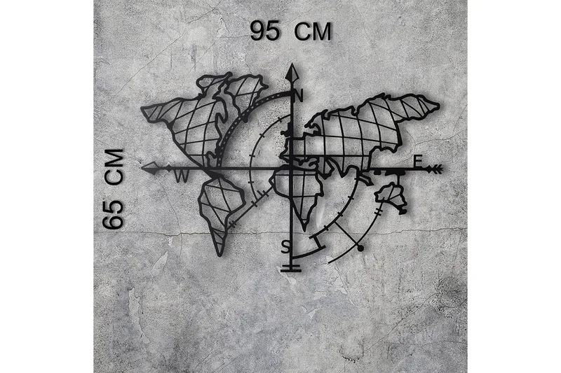 Decorative Metal Wall Accessory 65x95 - Svart - Inredning - Väggdekor - Skylt - Plåtskyltar