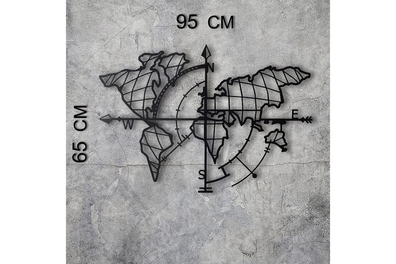 Decorative Metal Wall Accessory 65x95 - Svart - Inredning - Väggdekor - Skylt - Plåtskyltar