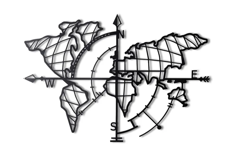 Decorative Metal Wall Accessory 65x95 - Svart - Inredning - Väggdekor - Skylt - Plåtskyltar