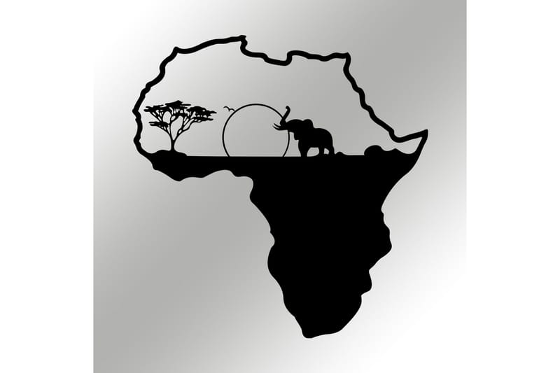 African 1 Väggdekor - Svart - Inredning - Väggdekor - Skylt - Plåtskyltar