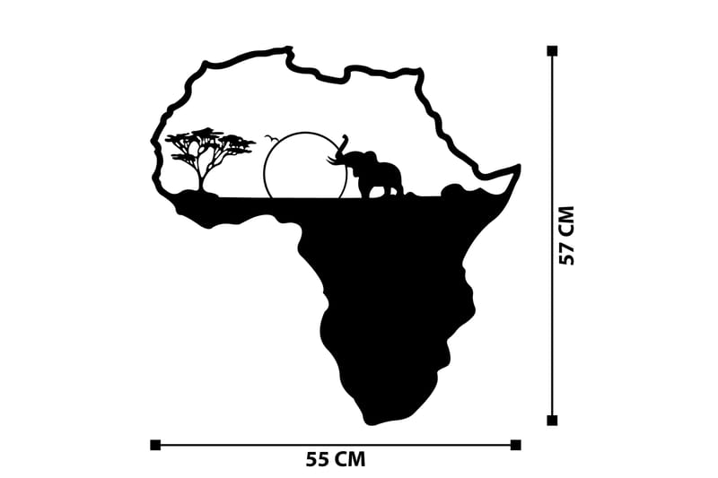 African 1 Väggdekor - Svart - Inredning - Väggdekor - Skylt - Plåtskyltar