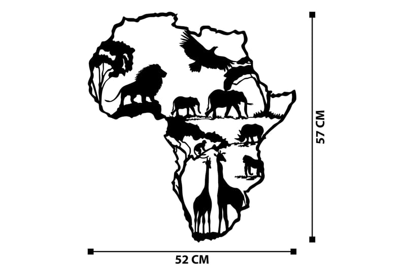 African 2 Väggdekor - Svart - Inredning - Väggdekor - Skylt - Plåtskyltar