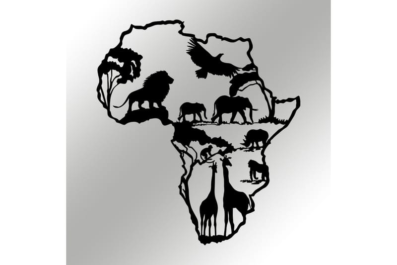 African 2 Väggdekor - Svart - Inredning - Väggdekor - Skylt - Plåtskyltar