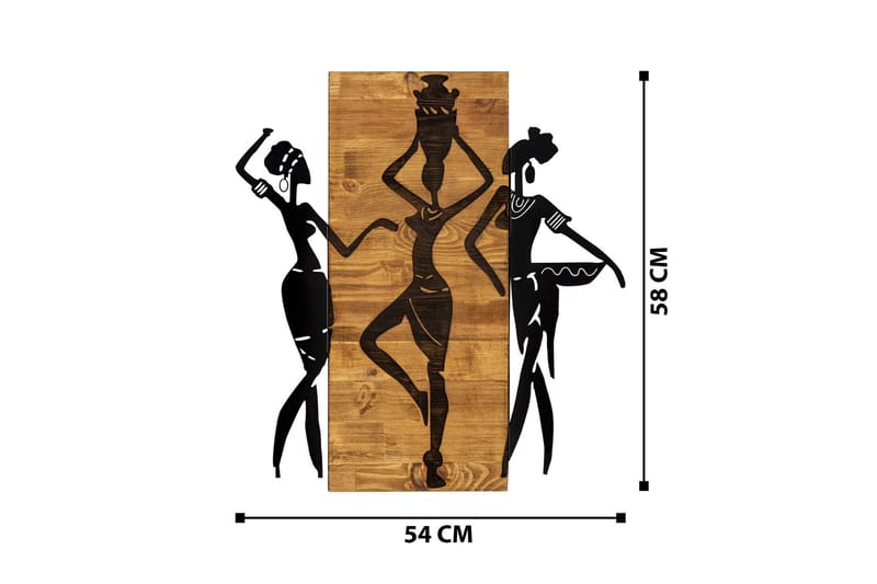 African Väggdekor - Svart/Valnöt - Inredning - Väggdekor - Skylt - Plåtskyltar