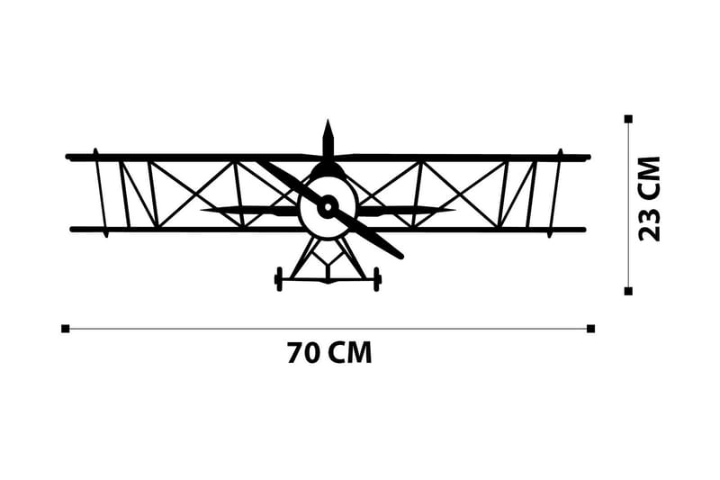 Airplanemetal Decor Väggdekor - Svart - Inredning - Väggdekor - Skylt - Plåtskyltar