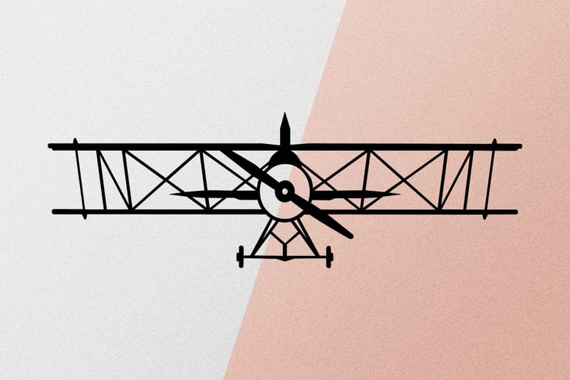 Airplanemetal Decor Väggdekor - Svart - Inredning - Väggdekor - Skylt - Plåtskyltar