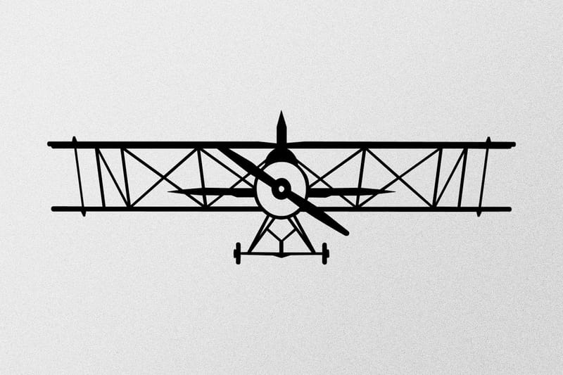 Airplanemetal Decor Väggdekor - Svart - Inredning - Väggdekor - Skylt - Plåtskyltar
