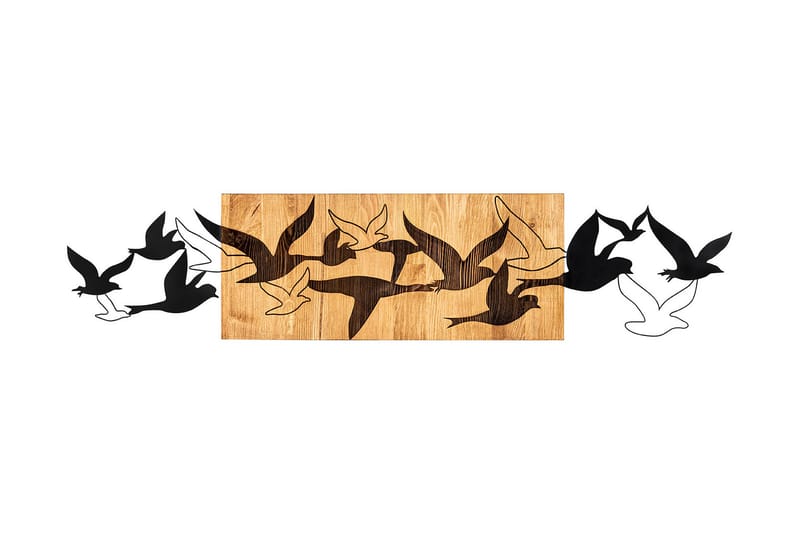 Albatros Väggdekor - Svart/Valnöt - Inredning - Väggdekor - Skylt - Plåtskyltar