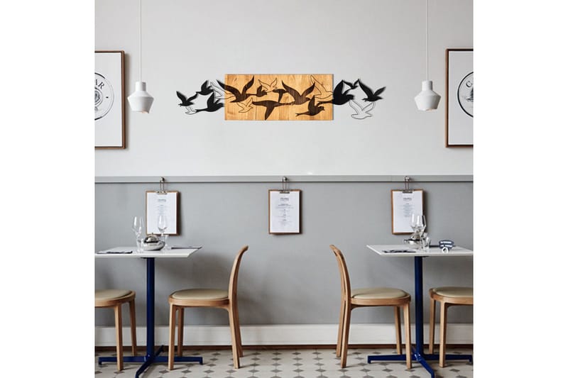 Albatros Väggdekor - Svart/Valnöt - Inredning - Väggdekor - Skylt - Plåtskyltar