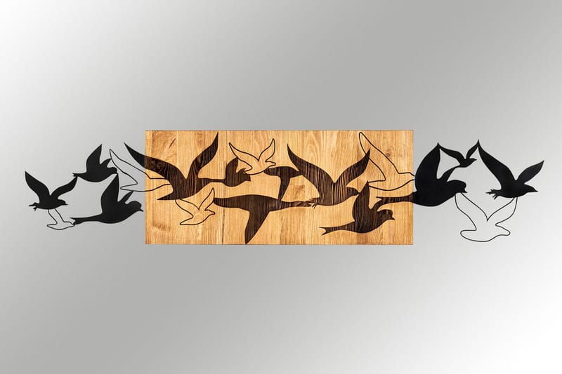 Albatros Väggdekor - Svart/Valnöt - Inredning - Väggdekor - Skylt - Plåtskyltar