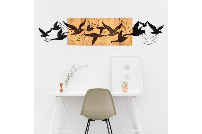 Albatros Väggdekor - Svart/Valnöt - Inredning - Väggdekor - Skylt - Plåtskyltar