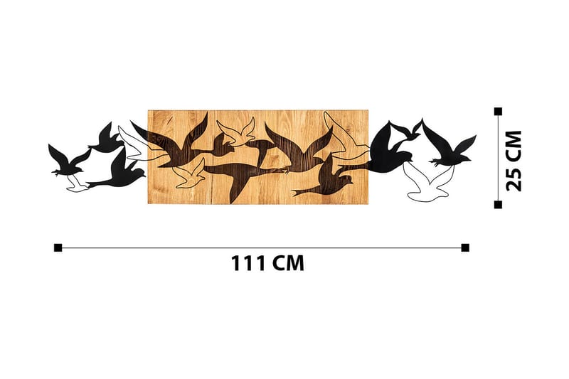 Albatros Väggdekor - Svart/Valnöt - Inredning - Väggdekor - Skylt - Plåtskyltar