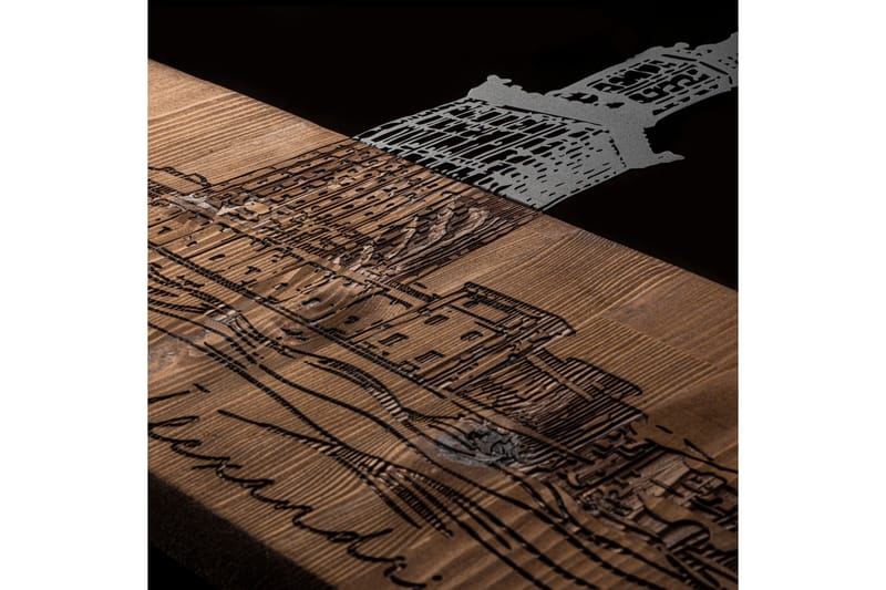 Alexandria Lighthouse Väggdekor - Svart/Valnöt - Inredning - Väggdekor - Skylt - Plåtskyltar